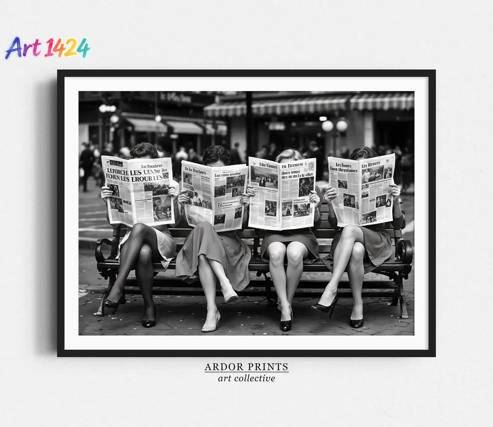 Photography Fashion - Женщина, читающая газету: ретро-шик в современном